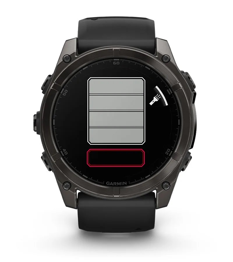 Умные часы Garmin Fenix 8, 51 мм, AMOLED, Slate Gray with black silicone band