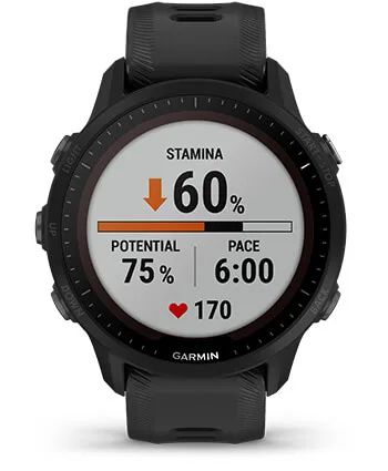 Умные часы Garmin Forerunner 955 с черным ремешком